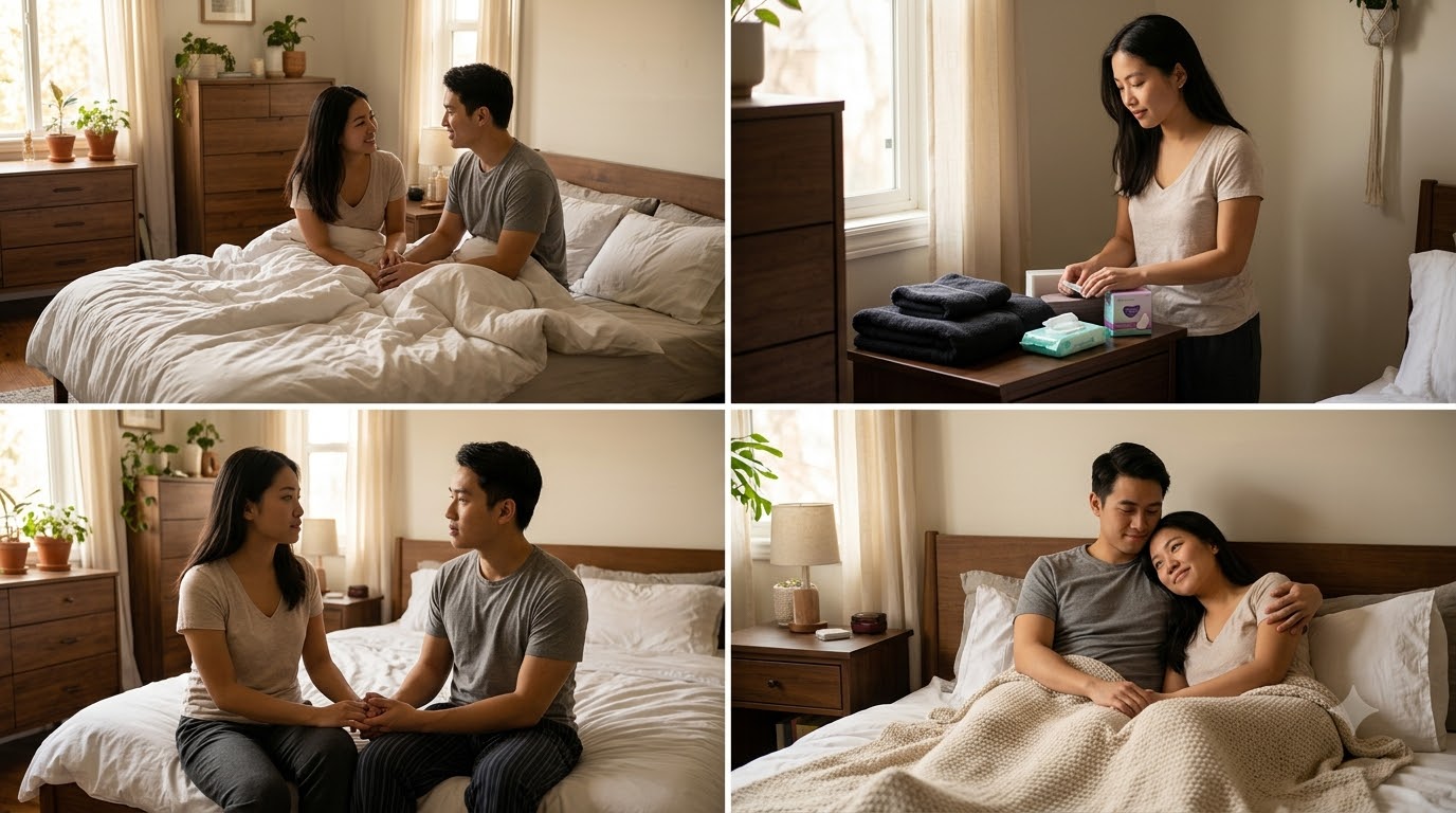 quan hệ khi có kinh - các bước thực hiện chi tiết
